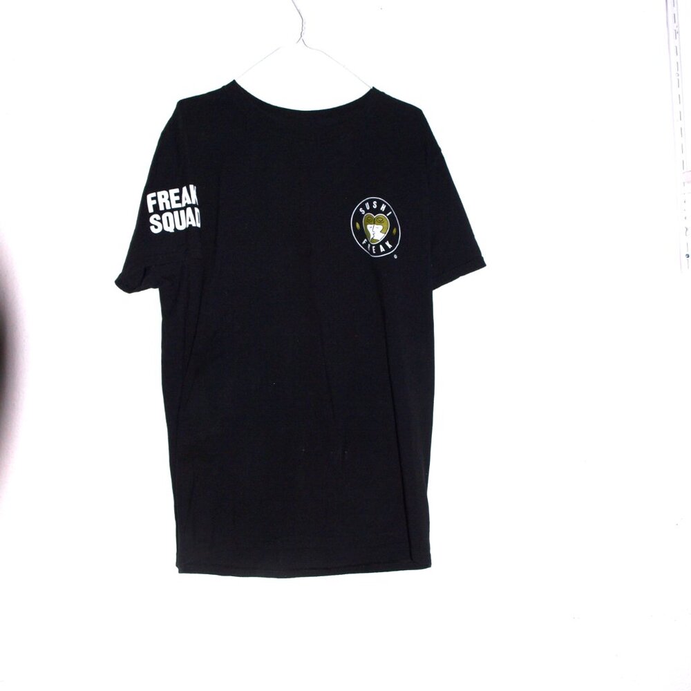 Sushi  Freak  Black Short sleeve Uni Sex T-Shirt Size Medium
